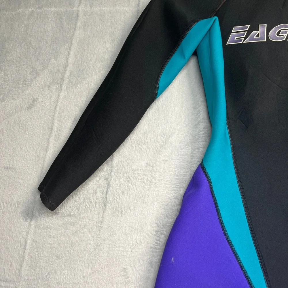 Eagle Wetsuit Women Purple Teal Black Colorblock Force Full Body Size 8